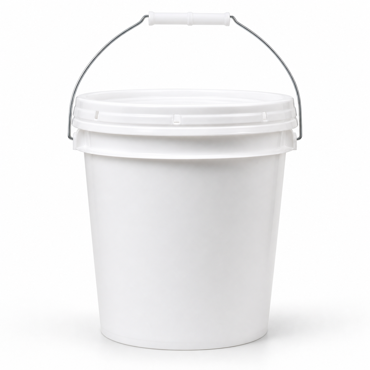 1 Gallon White Open Head Pail With Lid
