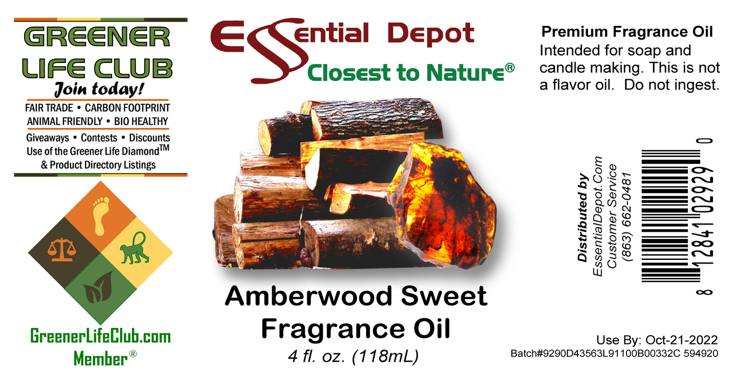 Amberwood Sweet Fragrance Oil - 4 oz.