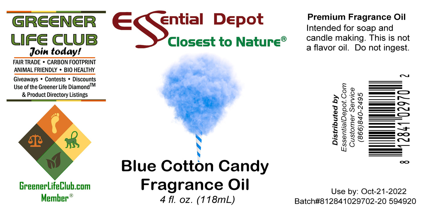 Blue Cotton Candy Fragrance Oil - 4 oz.