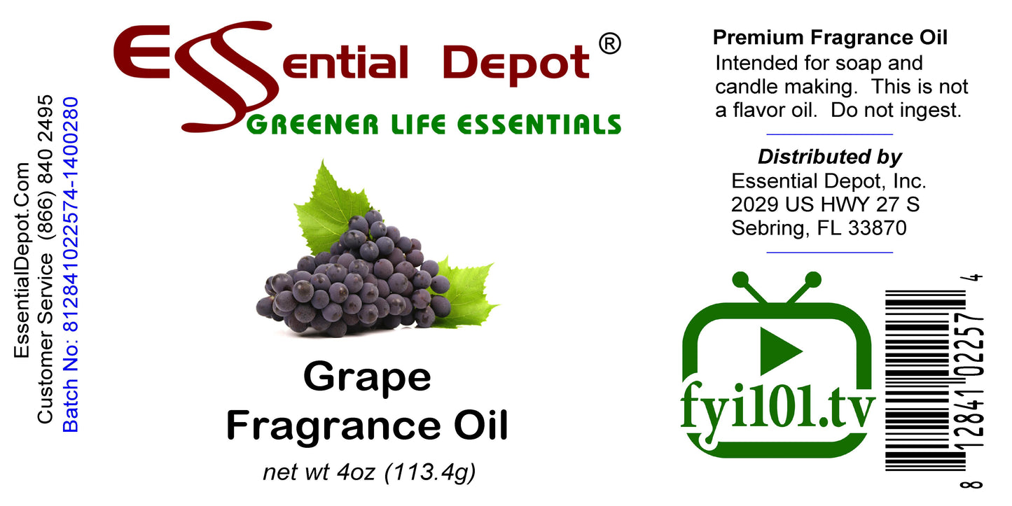 Grape Fragrance Oil - 1 kg. - Approx 2.2 lbs.
