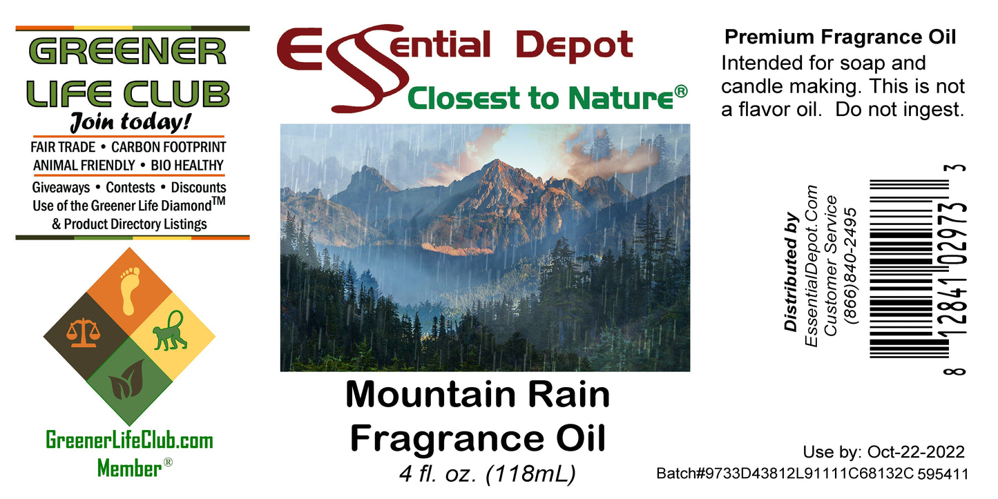 Mountain Rain Fragrance Oil - 4 oz.