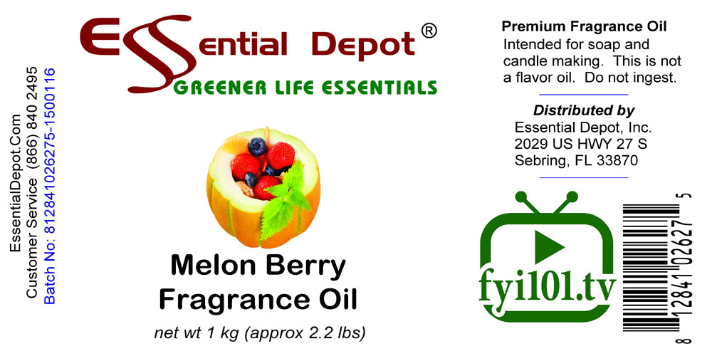 Melon Berry Fragrance Oil - 1 kg. - Approx 2.2 lbs.
