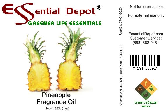 Pineapple Fragrance Oil - 1 kg. - Approx 2.2 lbs.