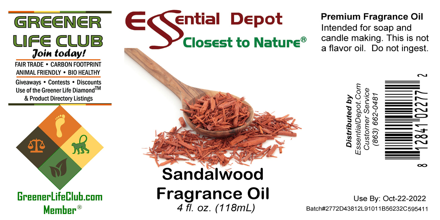 Sandalwood Fragrance Oil - 4 oz.