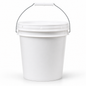 1 Gallon White Open Head Pail With Lid