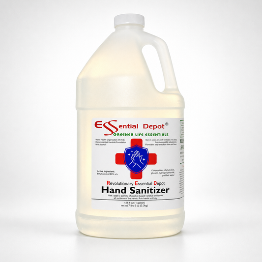 128oz (1 gallon) HAND SANITIZER - 80% Alcohol - W.H.O. Recommended Formula and Ingredients