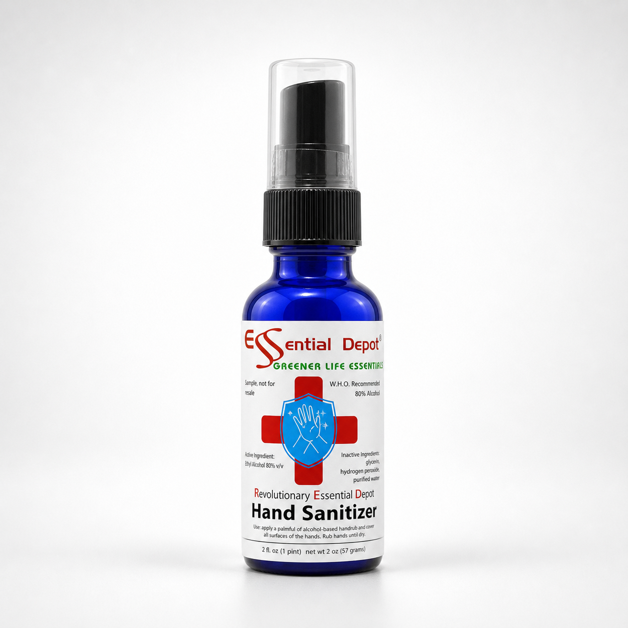 2oz HAND SANITIZER SAMPLE- 80% Alcohol