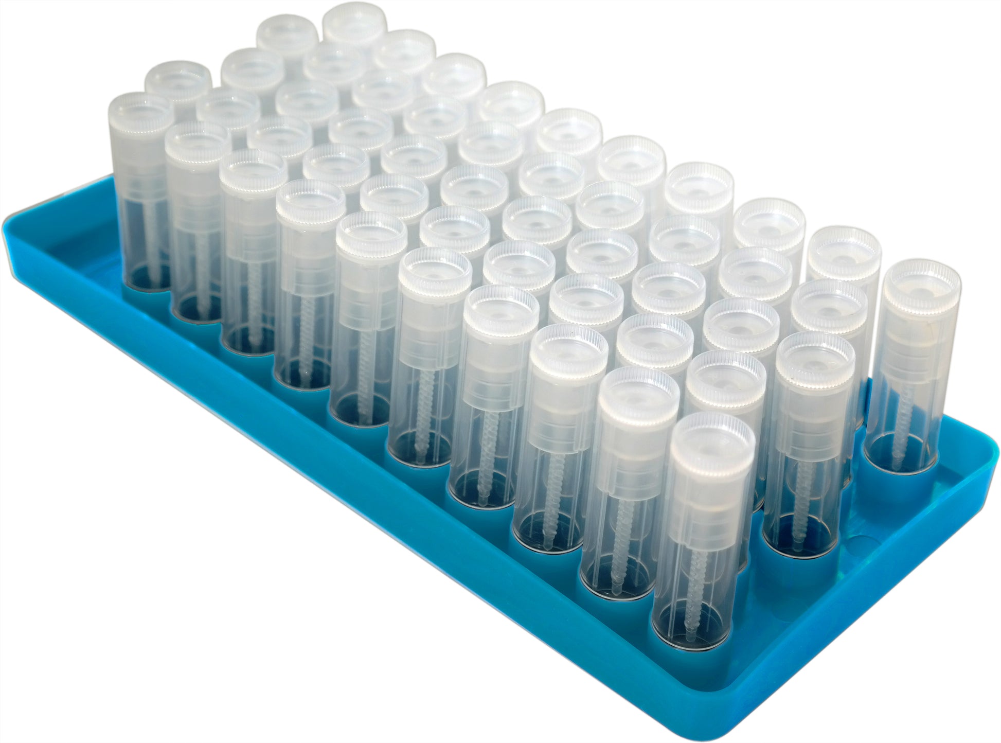 50 Balm Tube Tray (HDPE) - 50 Balm Tubes & Caps (HDPE) - 50 Seal Sleeves (PP) - Scraper (PP)