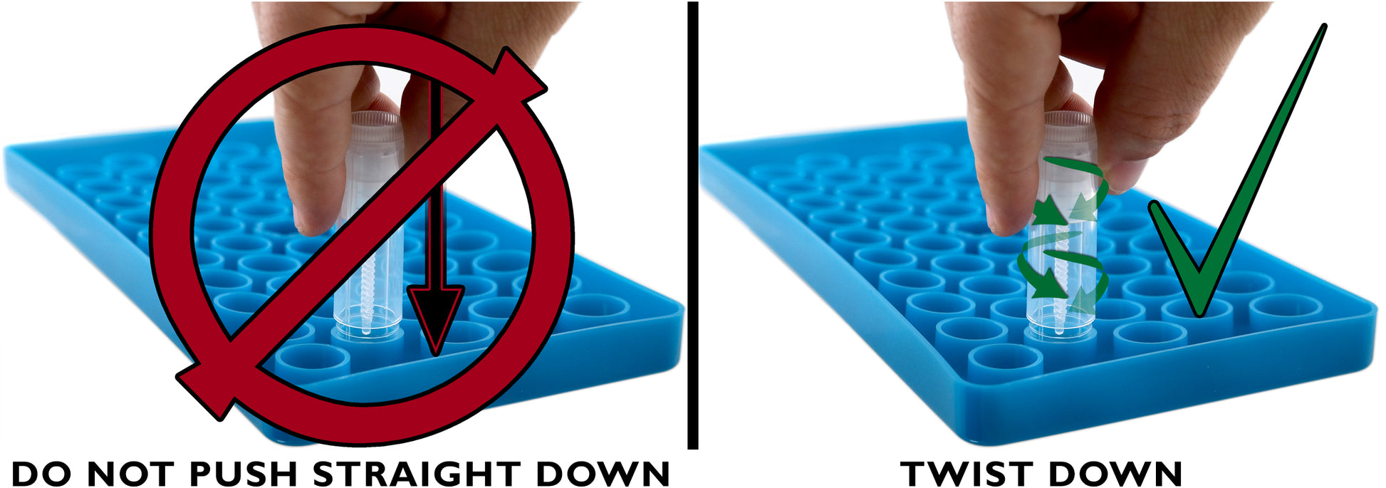 50 Balm Tube Tray (HDPE) - 50 Balm Tubes & Caps (HDPE) - 50 Seal Sleeves (PP) - Scraper (PP)