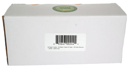 50 Balm Tubes - 50 Balm Tubes & Caps - 50 Seal Sleeves - HDPE - BPA Free