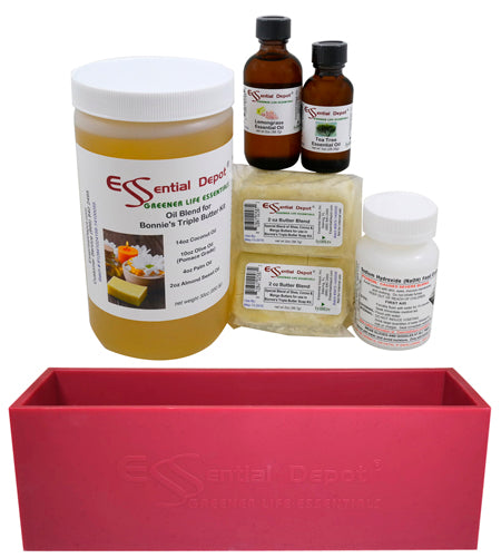 Bonnie's Triple Butter - R.E.D. Silicone Mold (Red) Soap Making Kit