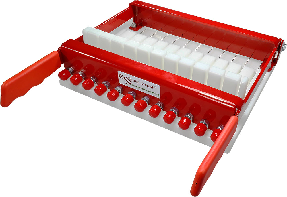 Soap Cutter + 2 R.E.D. Silicone Soap Molds (Red)