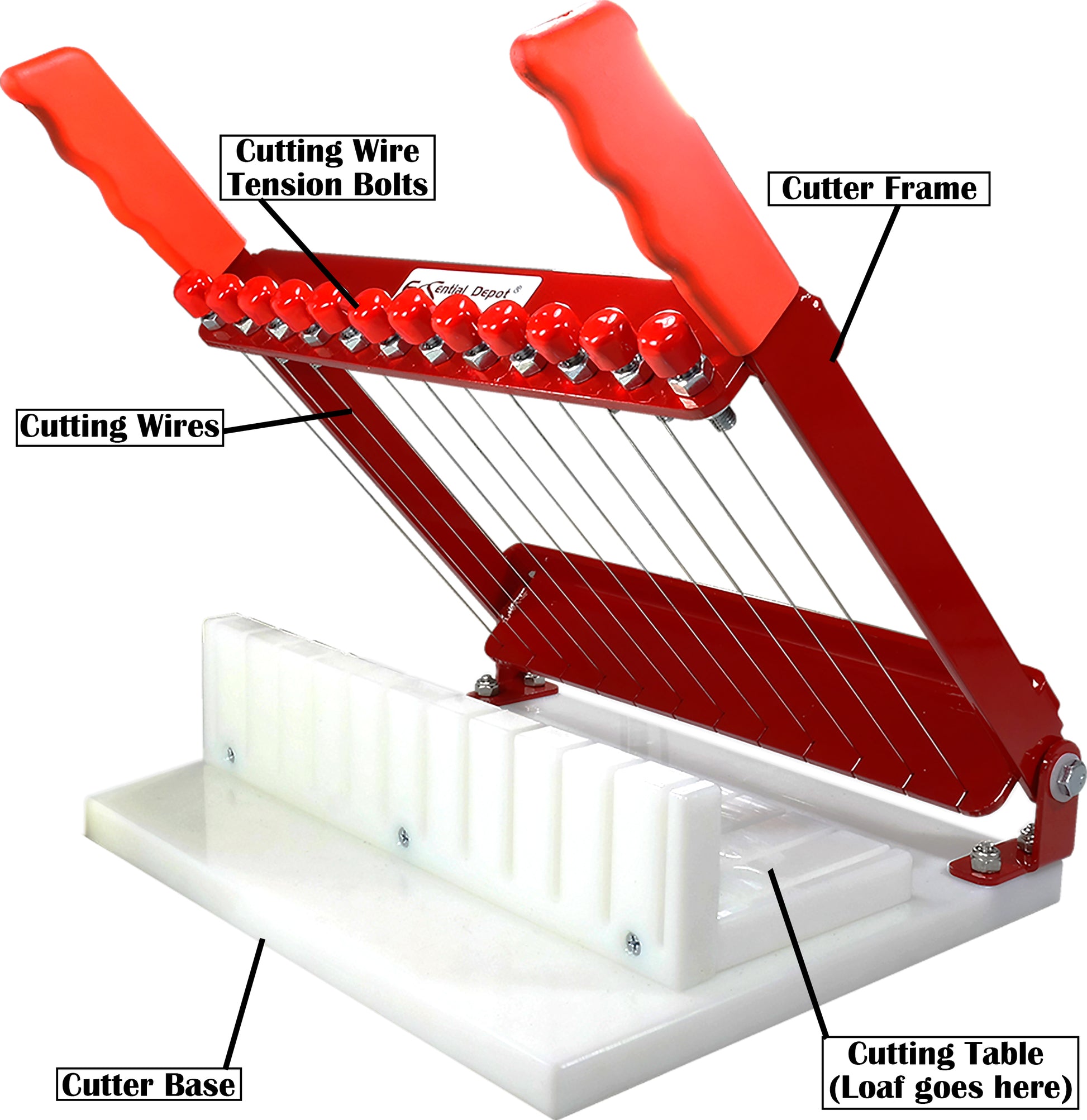 Soap Cutter + 2 R.E.D. Silicone Soap Molds (Red)