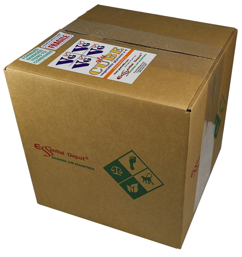 glyCUBE 4x1-gal Glycerin Vegetable - Non GMO - Sustainable Palm Based - USP - Pharmaceutical Grade