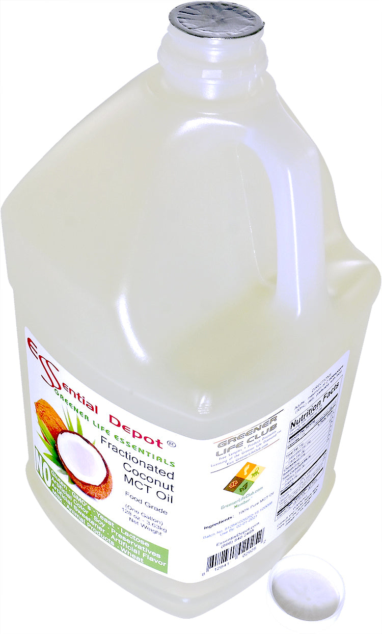 Coconut Oil - MCT Oil - Fractionated - Liquid - C6, C8, C10 - 2 x 1 Gallon - Food Grade - Non GMO