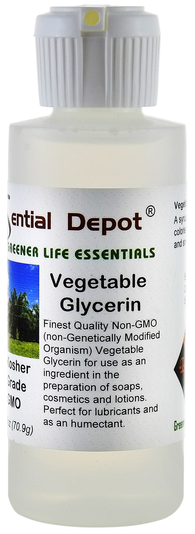 Glycerin Vegetable - 2.5 oz - Non GMO - Sustainable Palm Based - USP - KOSHER - Pharmaceutical Grade