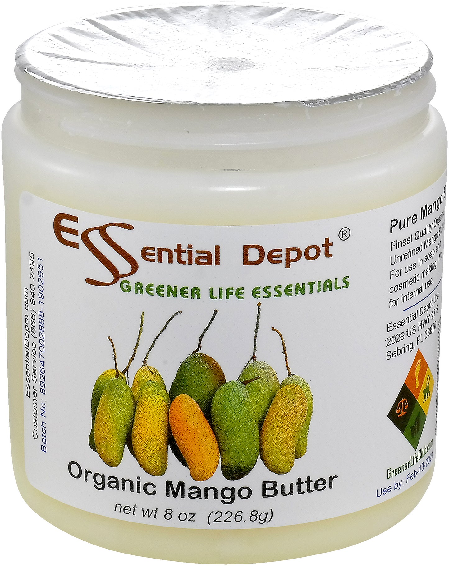 Mango Butter - 8 oz - No Additives - Odorless