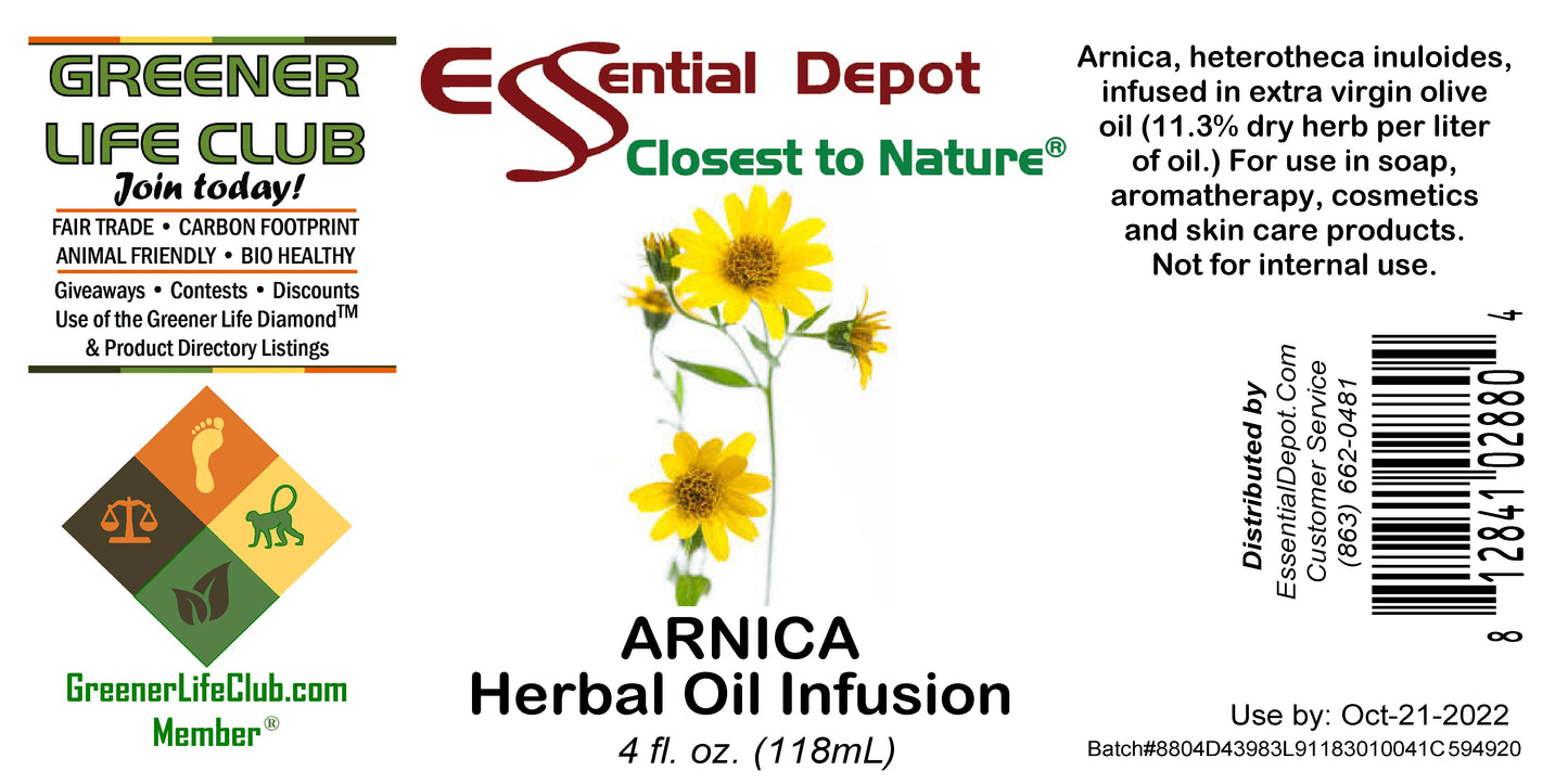 Arnica Herbal Oil Infusion - 4 oz.