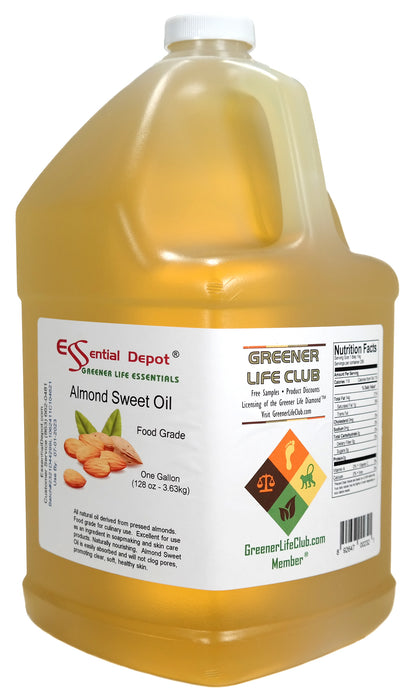 Almond Sweet Oil - 1 Gallon (8 lbs) - Food Grade - Non GMO - No Additives