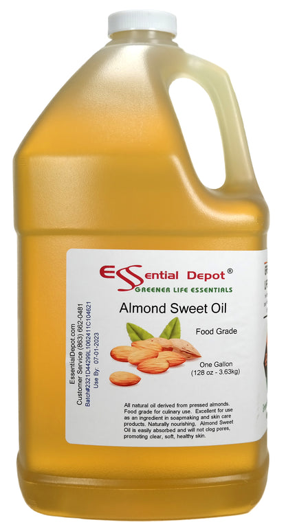 Almond Sweet Oil - 2 Gallons (2 x 1-gallon) - Food Grade - Non GMO - No Additives