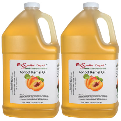 Apricot Oil - 2 Gallons - 2 x 1 Gallon Containers - Food Grade - No Additives