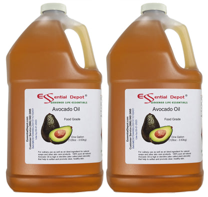 Avocado Oil - 2 Gallons - 2 x 1 Gallon Containers - Food Grade - No Additives