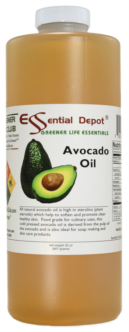 Avocado Oil - 1 Quart + refillable empty 2 oz - Food Grade - No Additives