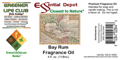 Bay Rum Fragrance Oil - 4 oz.