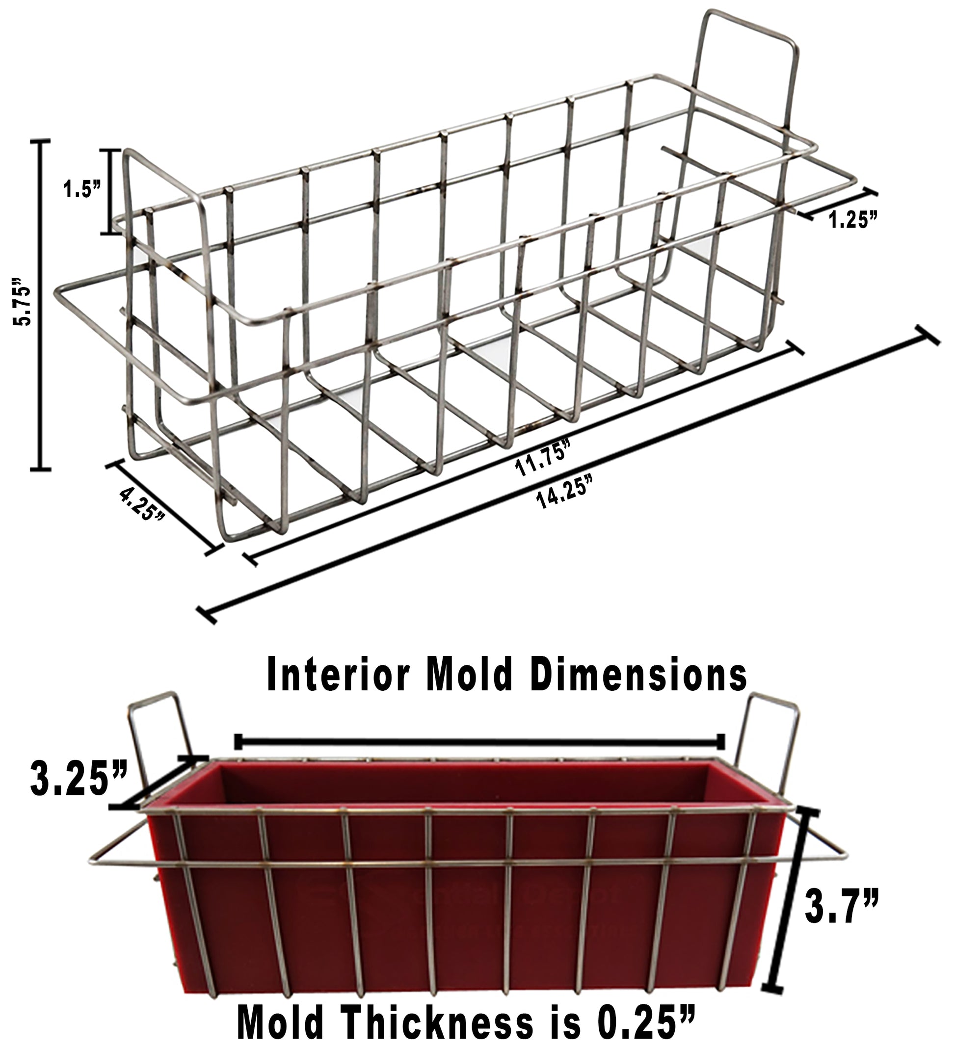 R.E.D. Silicone Soap Mold - COLOR RED + Stainless Steel Stackable Basket
