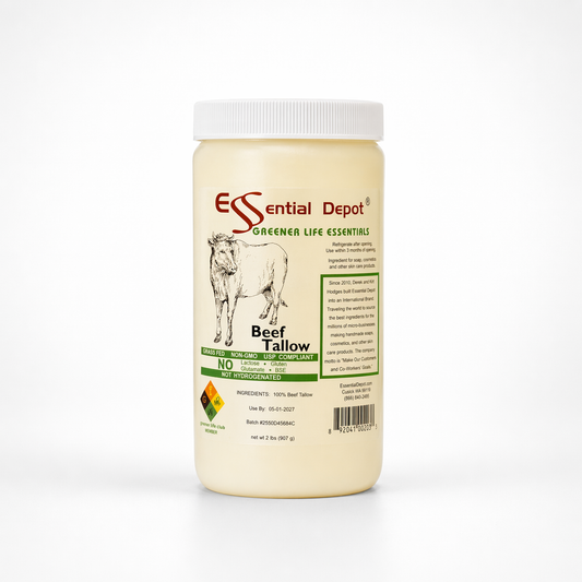 Beef Tallow - 1 Quart (32 oz) - GRASS FED - Not Hydrogenated - Non-GMO  - FREE US SHIPPING