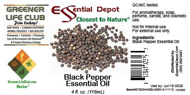 Black Pepper Essential Oil - 4 oz.