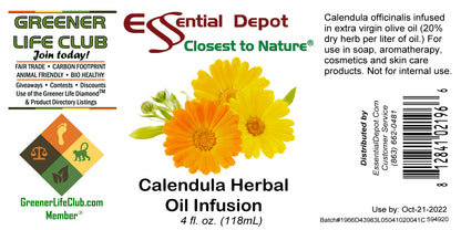 Calendula Herbal Oil Infusion - 4 oz.