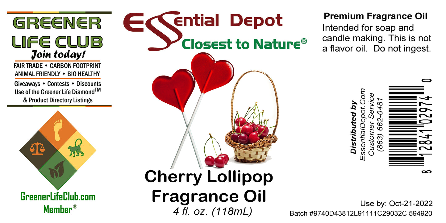 Cherry Lollipop Fragrance Oil - 4 oz.