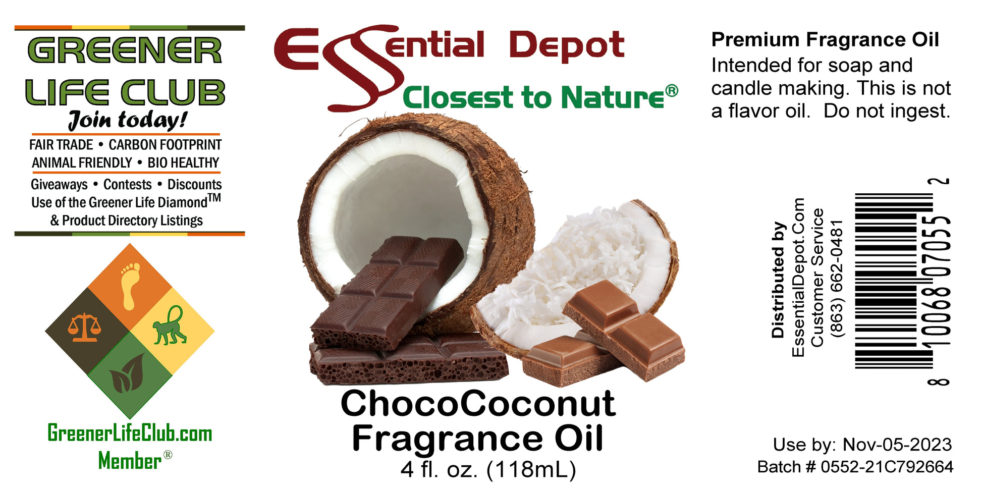 ChocoCoconut Fragrance Oil - 4 oz.
