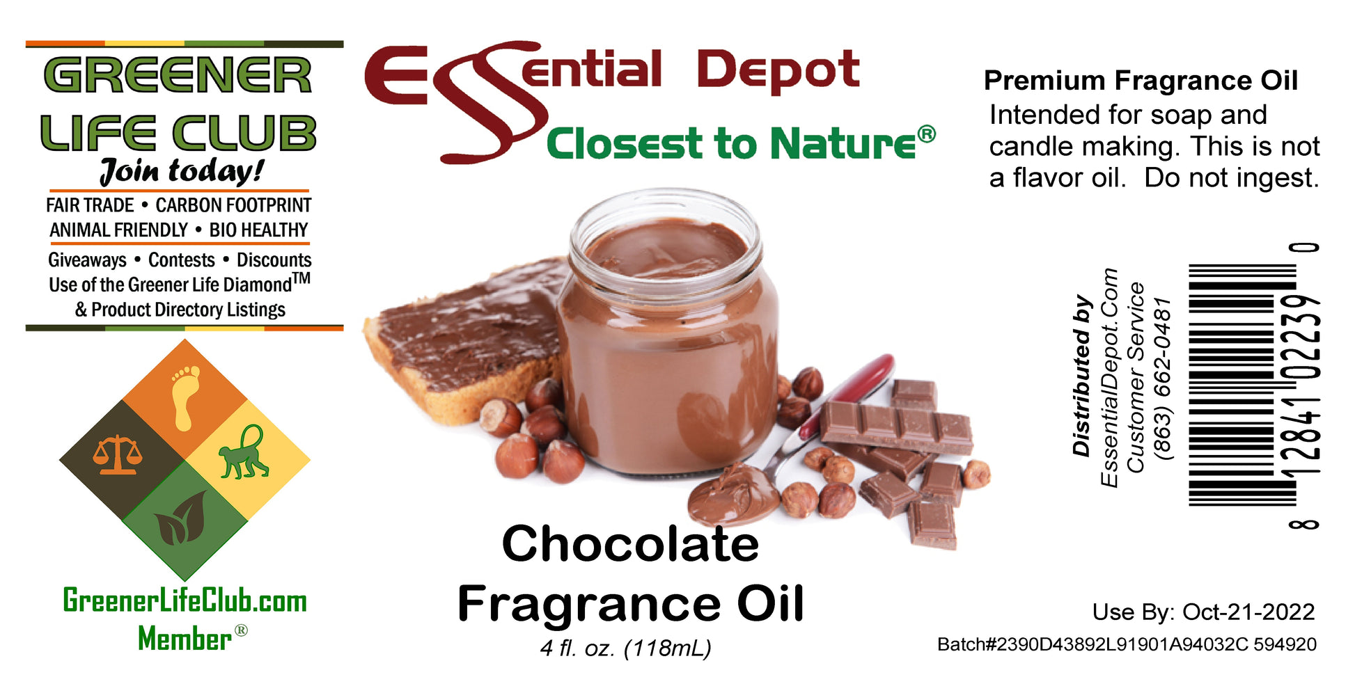 Chocolate Fragrance Oil - 4 oz.