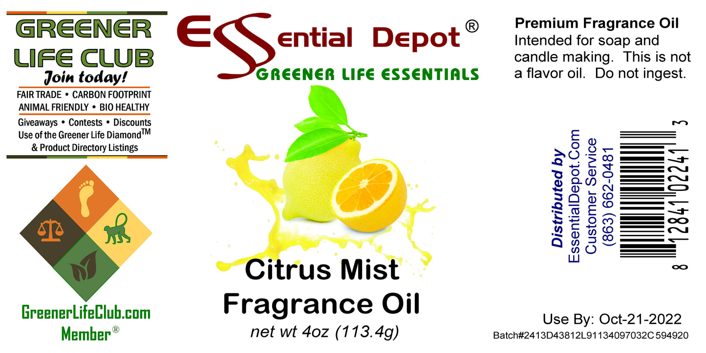 Citrus Mist Fragrance Oil - 4 oz.
