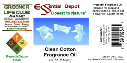 Clean Cotton Fragrance Oil - 4 oz.