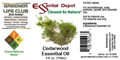 Cedarwood Essential Oil - 4 oz.
