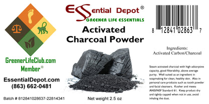 Activated Charcoal Powder - 2.5 oz - SALE ITEM