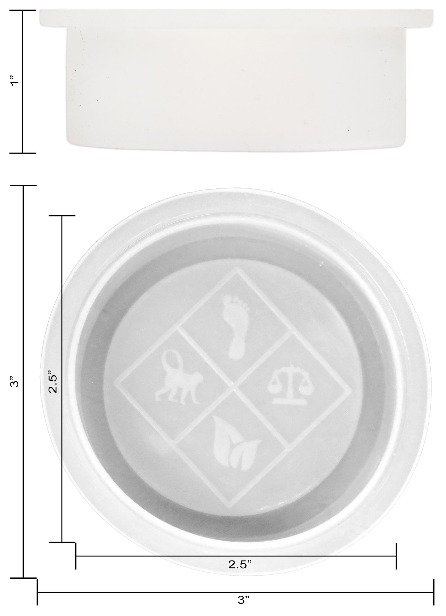 R.E.D. Silicone Individual Soap Molds - Color: Natural - 3 Pack