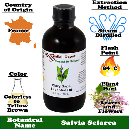 Clary Sage Essential Oil - 4 oz.