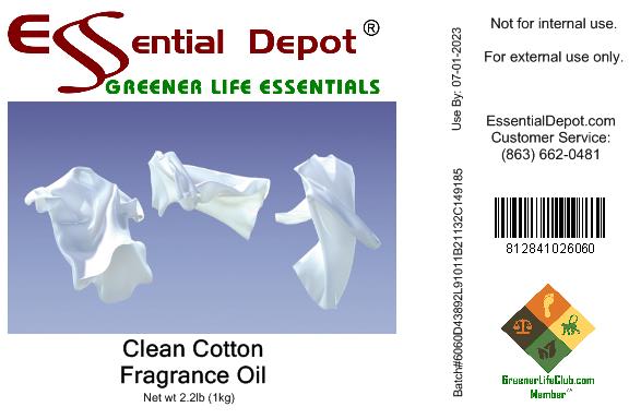 Clean Cotton Fragrance Oil - 1 kg. - Approx 2.2 lbs.