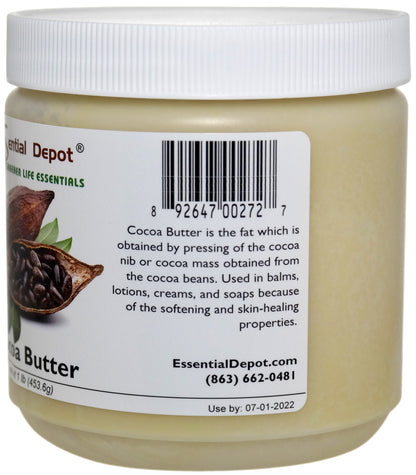 Cocoa Butter - 1 lb - No Additives - Unrefined