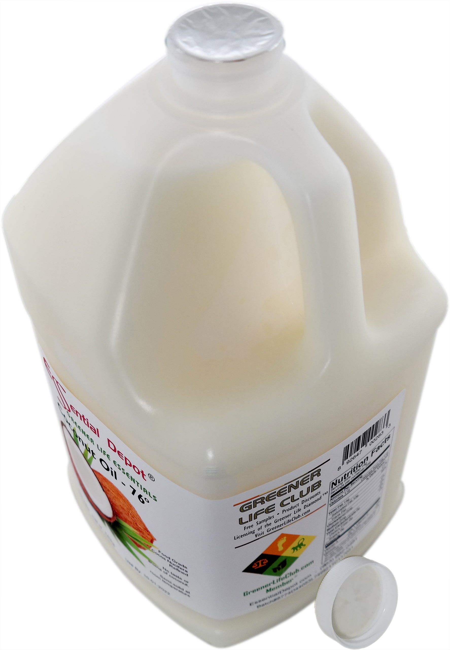 Coconut Oil 76F - 2 Gallons - 2 x 1 Gallon Containers - USP - Food Grade - Odorless - Tasteless