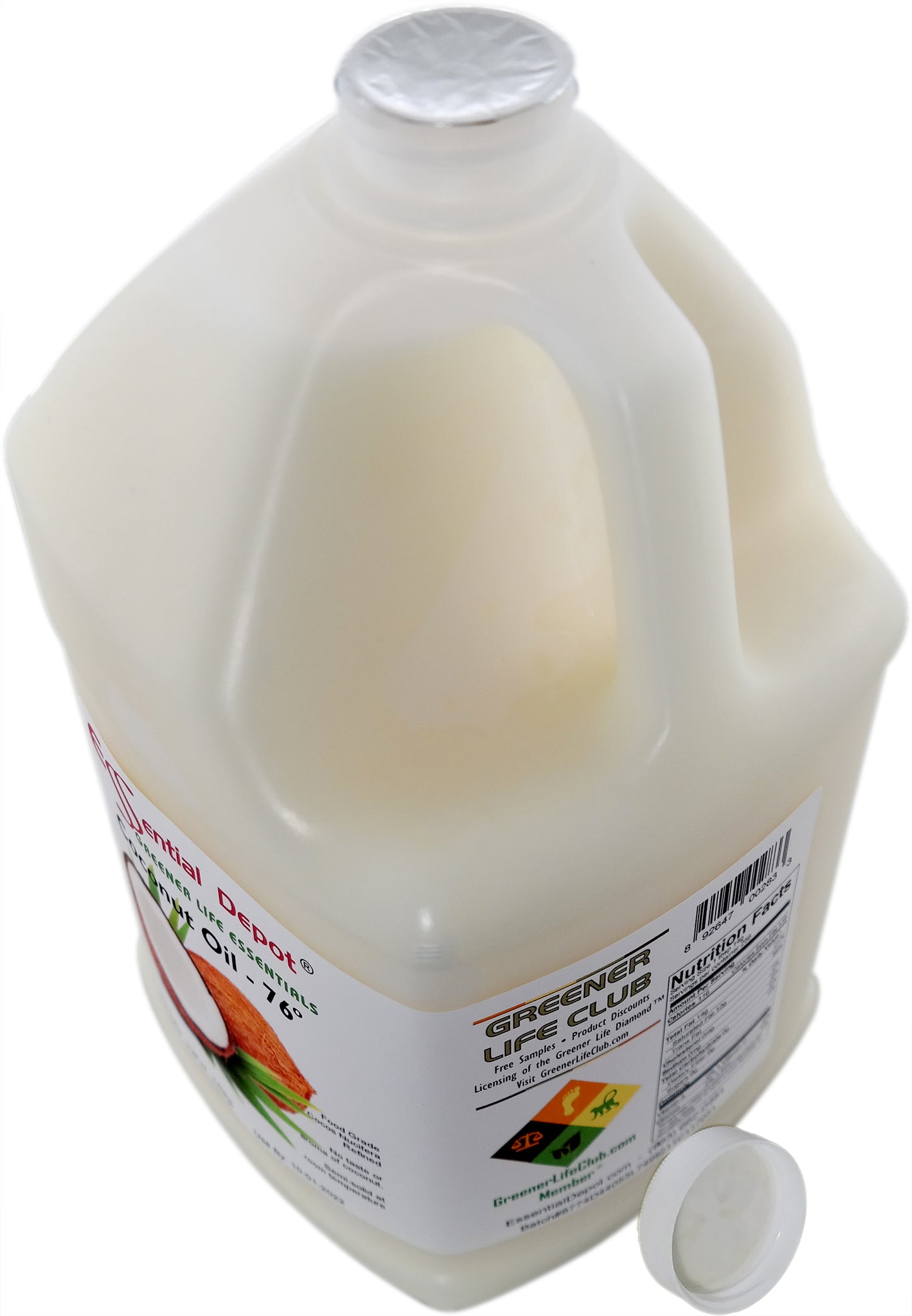 Coconut Oil 76F 1-Gallon and Palm Oil RSPO Sustainable 1-Gallon - Combination Pack - 2 x 1 Gallon