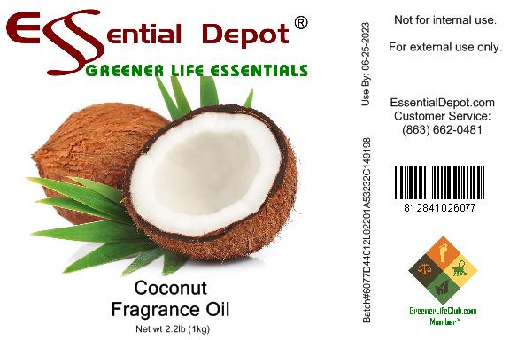 Coconut Fragrance Oil - 1 kg. - Approx 2.2 lbs.