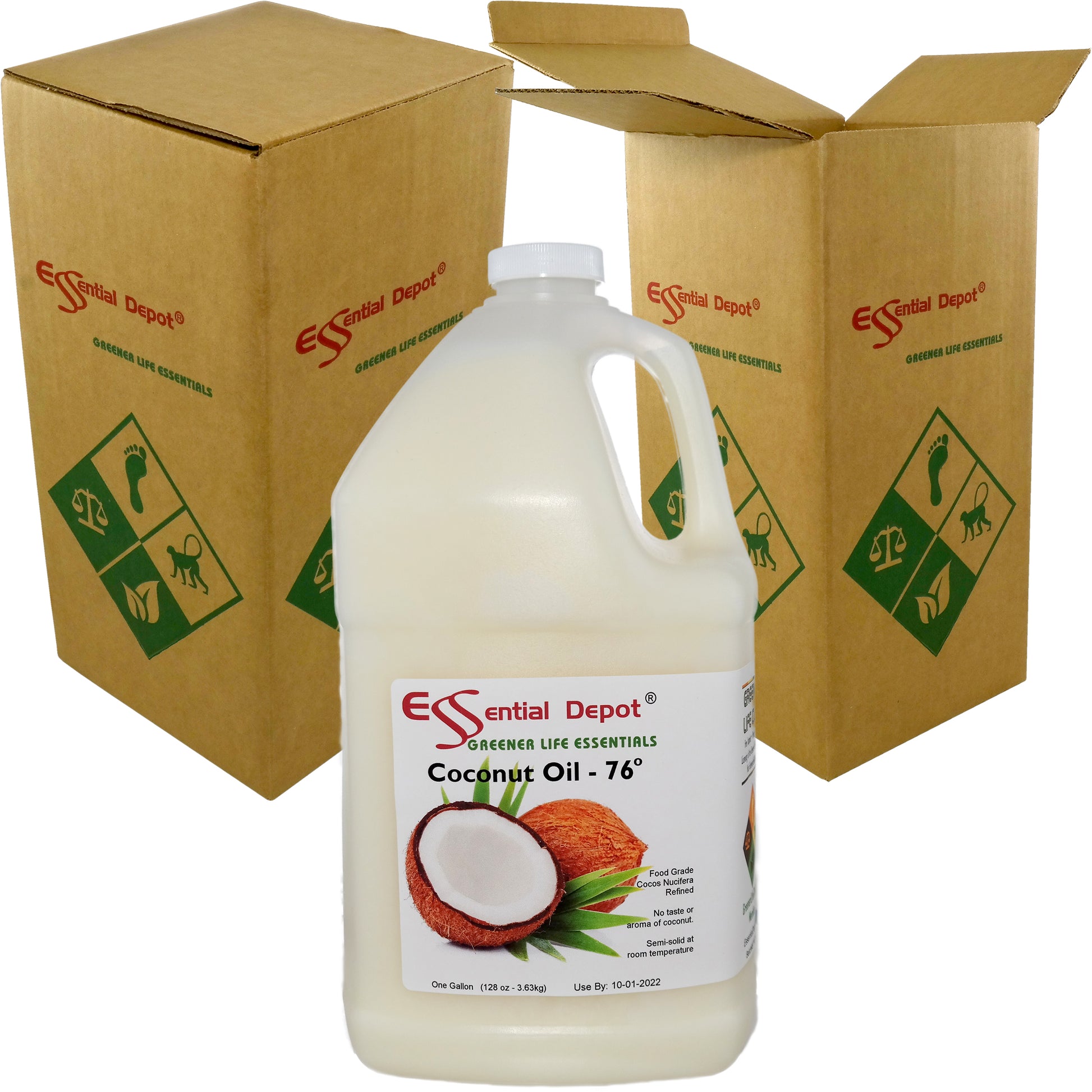 Coconut Oil 76F - 1-Gallon Jug - 7lbs 10oz - USP - Food Grade - Odorless - Tasteless