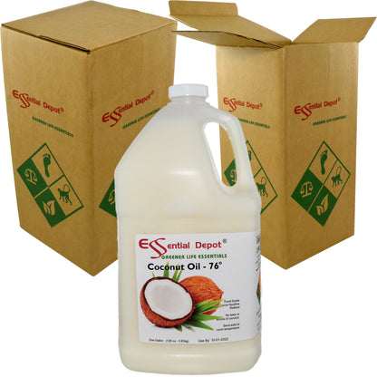 Coconut Oil 76F - 1-Gallon Jug - 7lbs 10oz - USP - Food Grade - Odorless - Tasteless