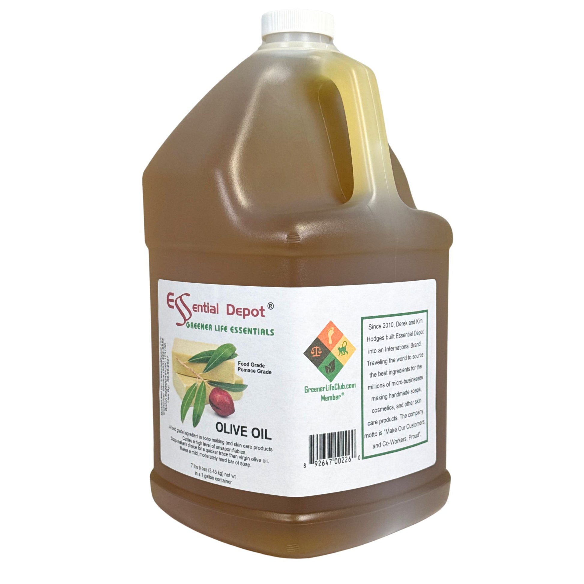 Olive Oil - Pomace Grade - 1 Gallon - Food Grade - No Additives