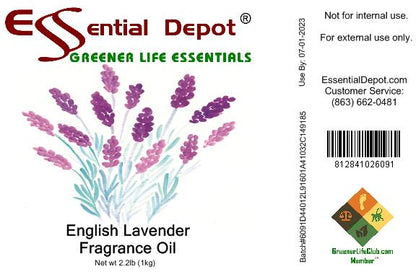 English Lavender Fragrance Oil - 1 kg. - Approx 2.2 lbs.